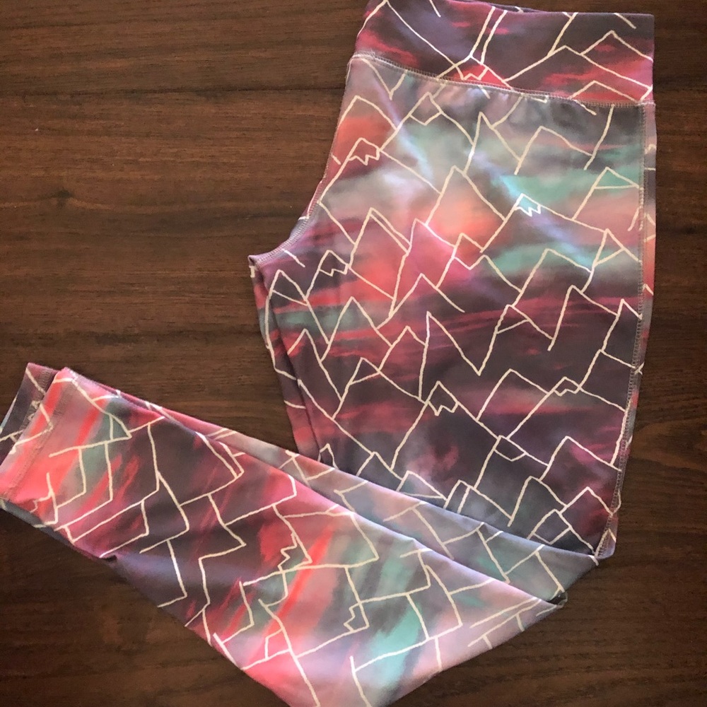 Fun Tie Dye Patterned Yoga Pants Size XL